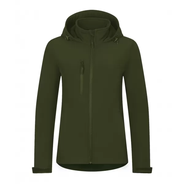  Dámska softshellová bunda ALTISPORT NoPrint NP/ALW945 MILITARY 