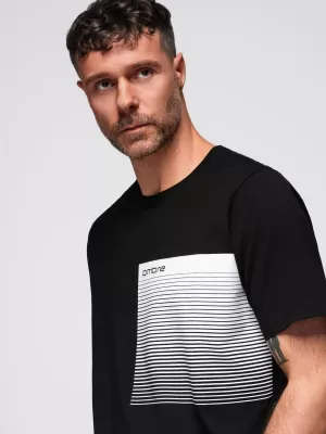Pánske tričko OMBRE OM-TSPT-0246 ČIERNA