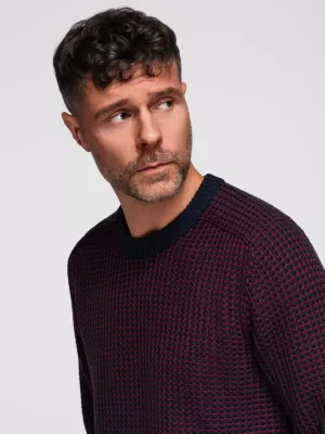 Pánsky sveter OMBRE OM-SWSW-0122 GAŠTANOVÉ