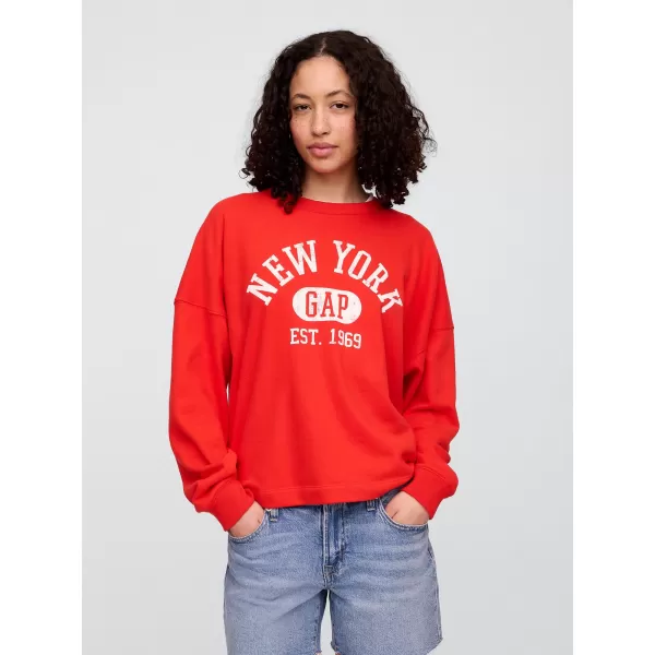  Dámska mikina GAP LOGO SWEATSHIRT 769308-01 POSTER RED 