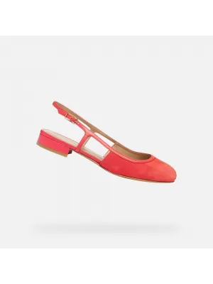 Dámske baleríny GEOX VIRNILISA B G012911 ČERVENÁ