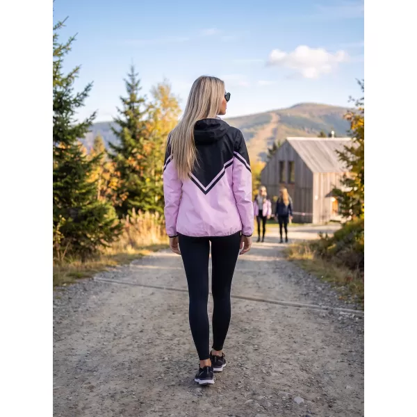  Dámska softshellová bunda premium ALTISPORT VOJ/ALW101JACK01 RUŽOVOČIERNA 