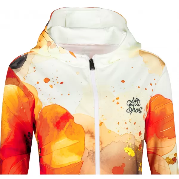  Dámska mikina na zips premium ALTISPORT VOJ/ALW127MI02 ORANŽOVÁ 