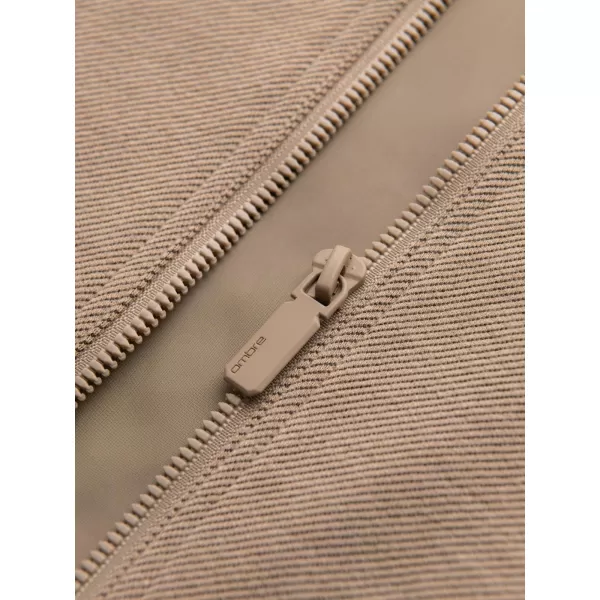  Pánska bunda OMBRE OM-JANP-0159 TEPLÁ BÉŽOVÁ 