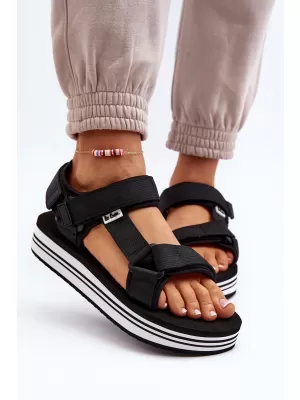 Dámske sandále LEE COOPER LCW-24-05-2753L BLACK/WHITE