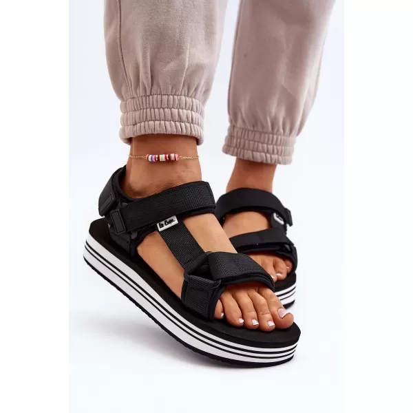  Dámske sandále LEE COOPER LCW-24-05-2753L BLACK/WHITE 