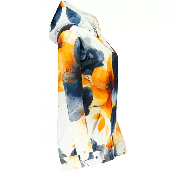  Dámska mikina na zips premium ALTISPORT VOJ/ALW127MI02 ČIERNA/ORANŽOVÁ 