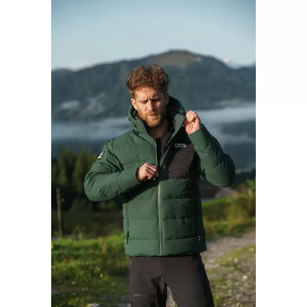  Pánska zimná bunda NORDBLANC BRAMBLE NBWJM8258 TMAVO ZELENÁ 