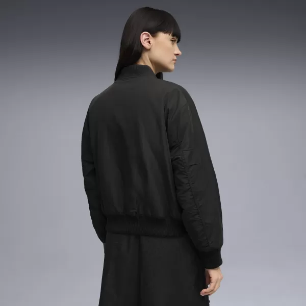  Dámska bunda PUMA T7 SATIN BOMBER JACKET 632168-01 PUMA ČIERNA 