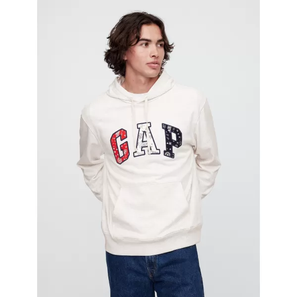  Pánska mikina GAP LOGO PULLOVER HOODIE 767818-00 PALE GREY HEATHER 