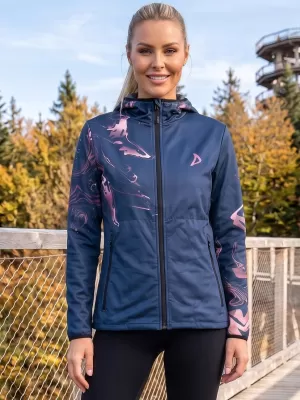 Dámska softshellová bunda premium ALTISPORT VOJ/ALW064JACK01 MODRORUŽOVÁ
