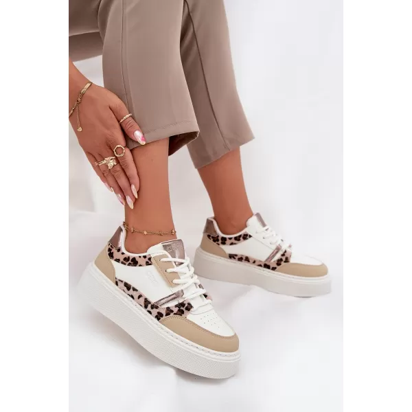  Dámske tenisky BIG STAR SS274357 WHITE/BEIGE Big Star Shoes 