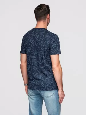Pánske tričko OMBRE OM-TSFP-0262 NAVY BLUE