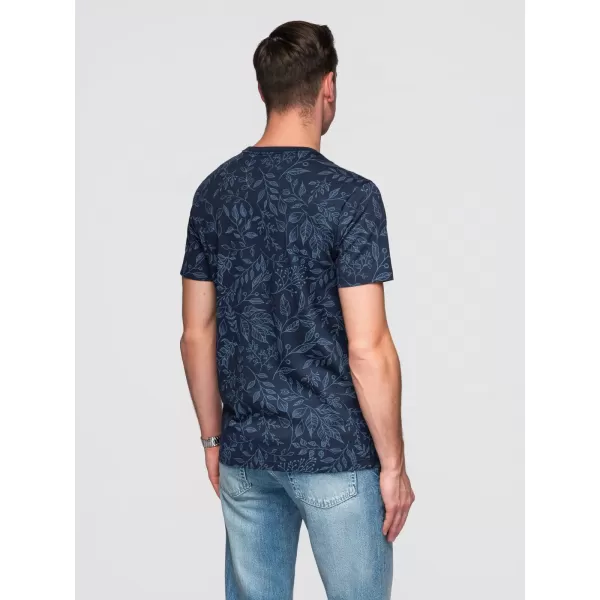  Pánske tričko OMBRE OM-TSFP-0262 NAVY BLUE 