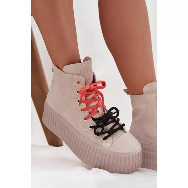  Dámske topánky GOE SS2N4047 BEIGE 