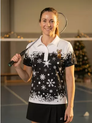 Dámske vianočné tričko s prémiovým golierom ALTISPORT VOJ/ALWVN3TR05 BIELA