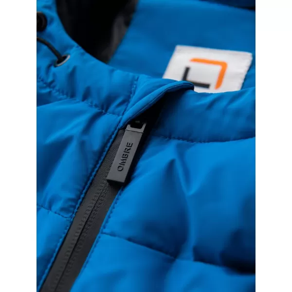  Pánska bunda OMBRE OM-JAHP-0302 MODRÁ 