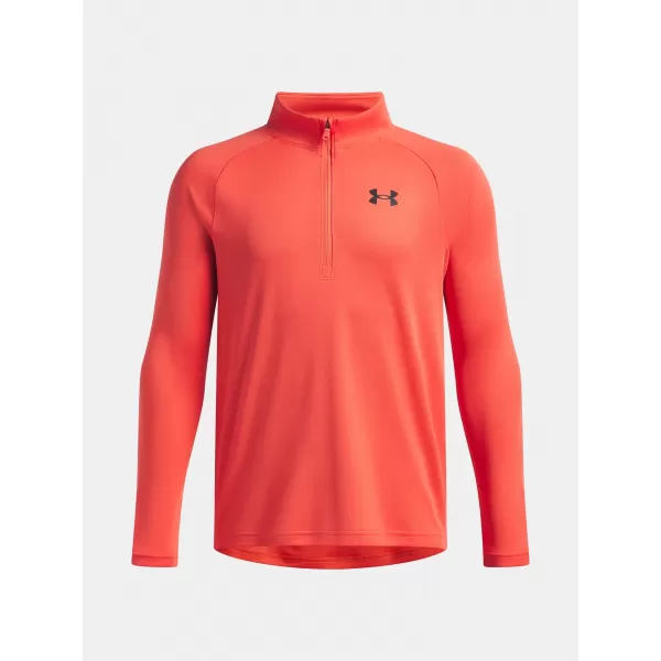  Chlapčenská mikina UNDER ARMOUR TECH 2.0 1/2 ZIP 1363286-690 ČERVENÁ 