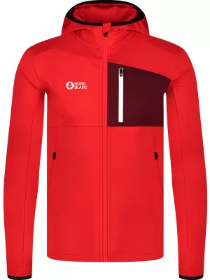Pánska mikina powerfleece NORDBLANC BRACKEN NBWFM8286 ČERVENÁ
