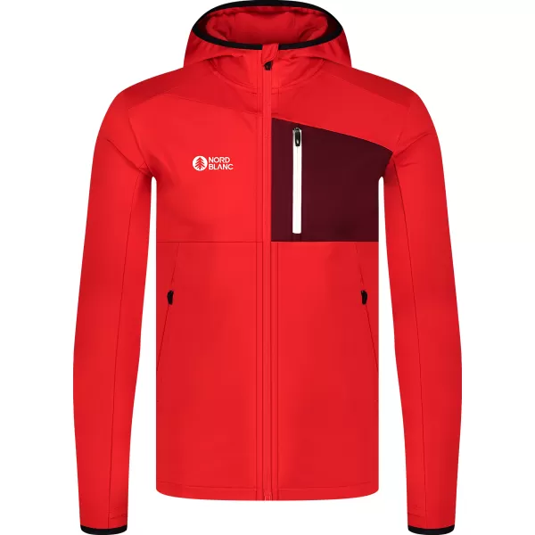  Pánska mikina powerfleece NORDBLANC BRACKEN NBWFM8286 ČERVENÁ 