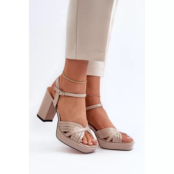  Dámske sandále D&A MR38-668 BEIGE 
