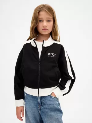 Detská mikina GAP LOGO HOODIE ZIP 823274-00 TRUE BLACK