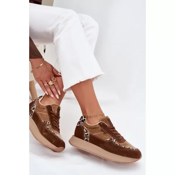  Dámske tenisky BIG STAR OO274A313 BROWN/BEIGE Big Star Shoes 