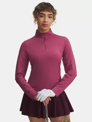 Dámske tričko UNDER ARMOUR UA DRIVE 1/4 ZIP 6003797-659 ČERVENÁ