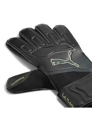 Brankárske rukavice PUMA ULTRA PLAY RC 042084-03 ČIERNE/ZELENÉ TERR/ŠUMIVÉ SVETLO