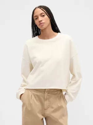 Dámska mikina GAP LOGO SWEATSHIRT 799277-02 WHITE SAIL