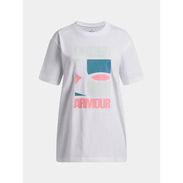  Dievčenské tričko UNDER ARMOUR UA G BLOCK LOGO OS SS 6009720-100 BIELA 