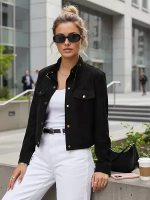 Dámska bunda DSTREET TY5668 ČIERNA