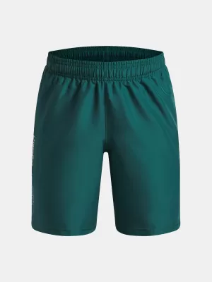 Chlapčenské kraťasy UNDER ARMOUR UA TECH WOVEN WORDMARK SHORT 1383341-338 ZELENÁ