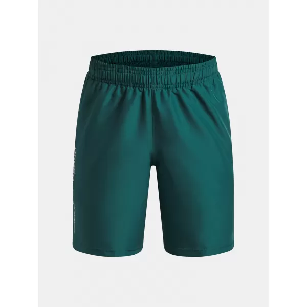  Chlapčenské kraťasy UNDER ARMOUR UA TECH WOVEN WORDMARK SHORT 1383341-338 ZELENÁ 