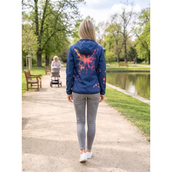  Dámska softshellová bunda premium ALTISPORT VOJ/ALW077JACK01 NÁMORNÁ MODRÁ/ORANŽOVÁ 