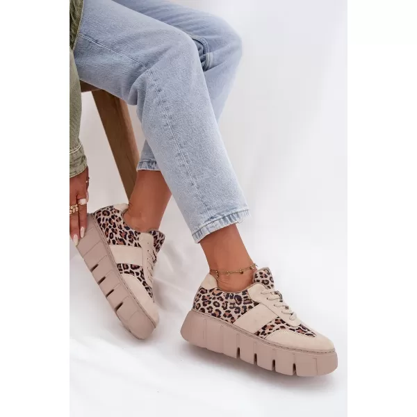  Dámske tenisky VINCEZA LEOPARDO BEIGE 
