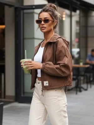Dámska bunda DSTREET TY4234 KARAMELOVÁ