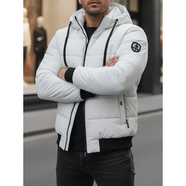  Pánska bunda DSTREET TX5096 BIELA 