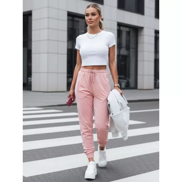  Dámske nohavice DSTREET UY2837 RUŽOVÁ 