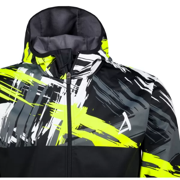  Pánska softshellová bunda premium ALTISPORT VOJ/ALM039JACK01 ČIERNOŽLTÁ 