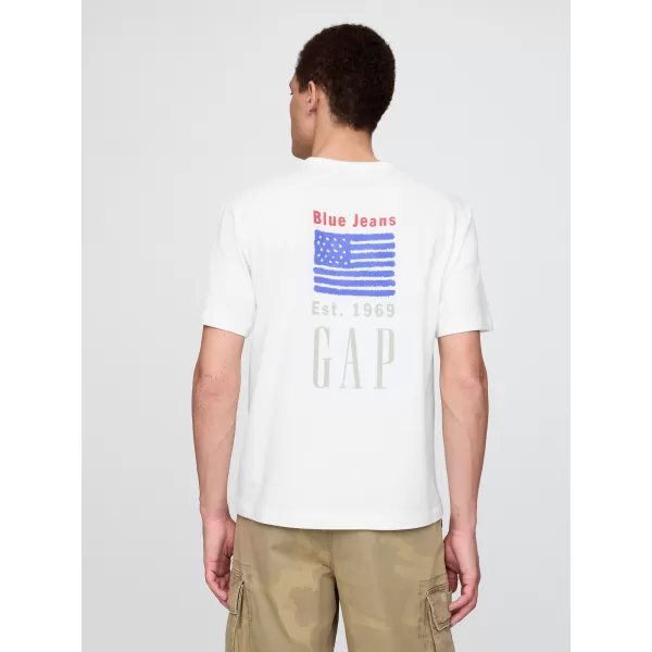  Pánske tričko GAP LOGO TEE 771761-01 NEW OFF WHITE 