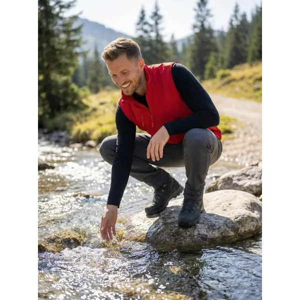  Pánska softshellová vesta ALTISPORT NoPrint NP/ALM865 ČERVENÁ 