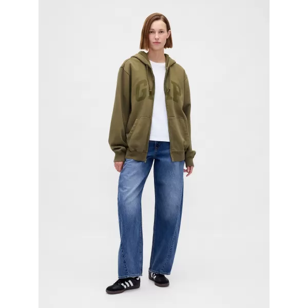  Pánska mikina GAP LOGO HOODIE ZIP 715005-48 DARK OLIVE 