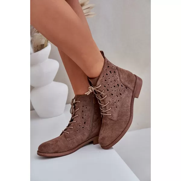  Dámske topánky S.BARSKI HY51-136 COFFEE 