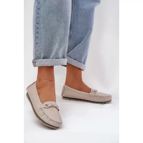  Dámske mokasíny S.BARSKI LR51-547 BEIGE 