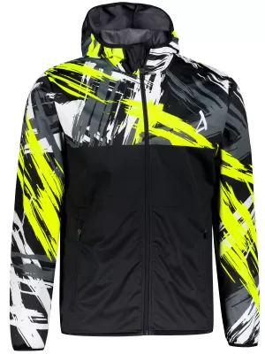Pánska softshellová bunda premium ALTISPORT VOJ/ALM039JACK01 ČIERNOŽLTÁ