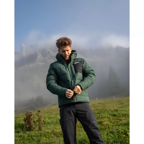  Pánska zimná bunda NORDBLANC BRAMBLE NBWJM8258 TMAVO ZELENÁ 