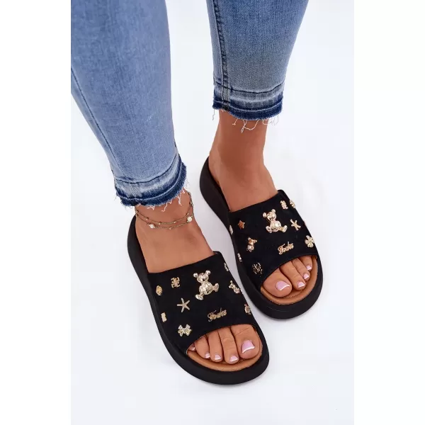  Dámske šľapky VINCEZA 66741 BLACK 