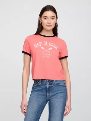 Dámske tričko GAP LOGO TEE 781556-02 NEÓN BLAZING PINK
