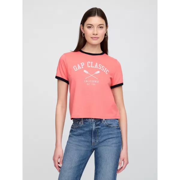  Dámske tričko GAP LOGO TEE 781556-02 NEÓN BLAZING PINK 